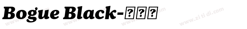 Bogue Black字体转换